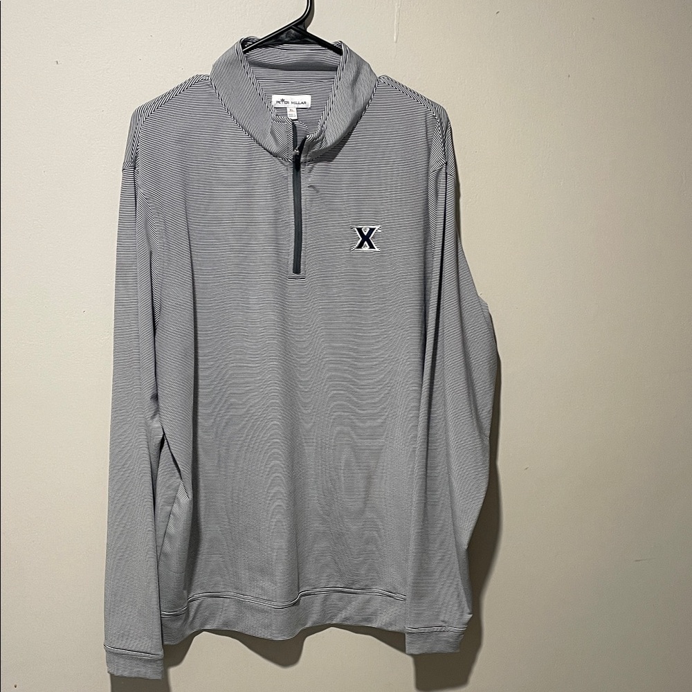 Peter Millar Gray Zip-Up Sweater